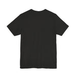 Back view of a plain dark gray short-sleeve crew-neck t-shirt